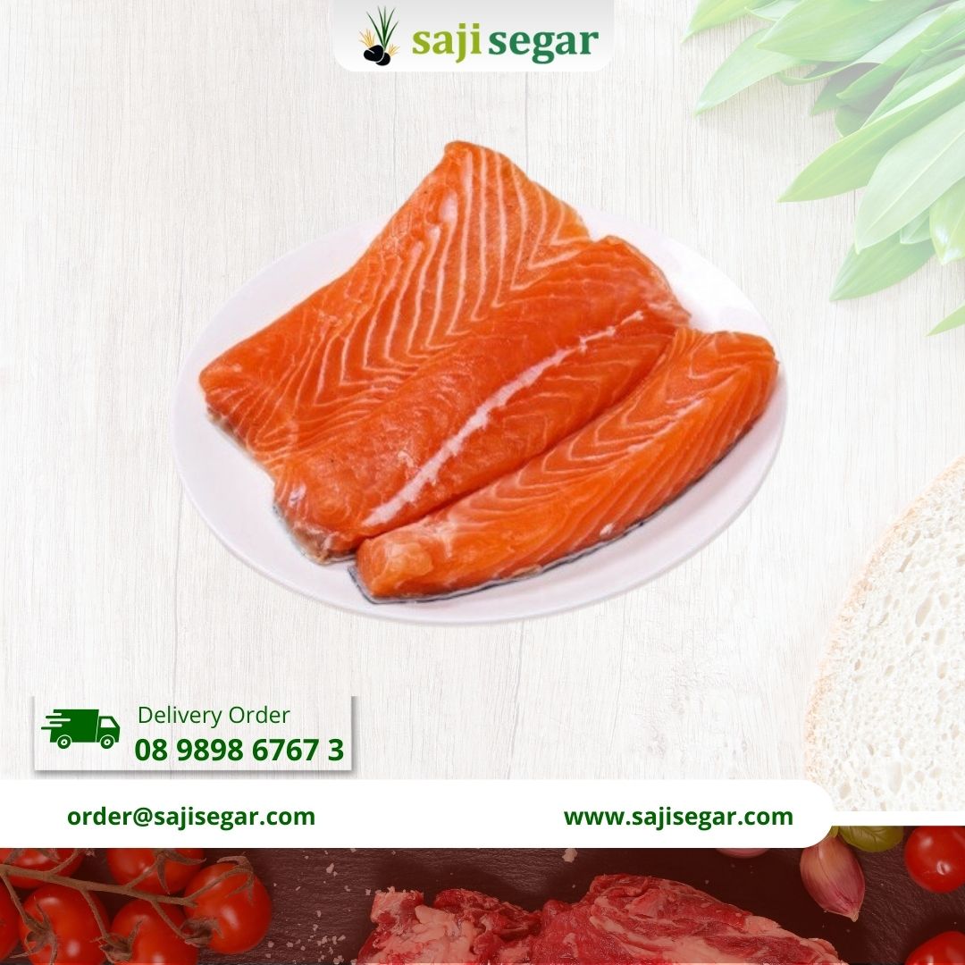 Ikan Salmon Fillet Frozen Fresh 1kg Norweigian Quality Premium